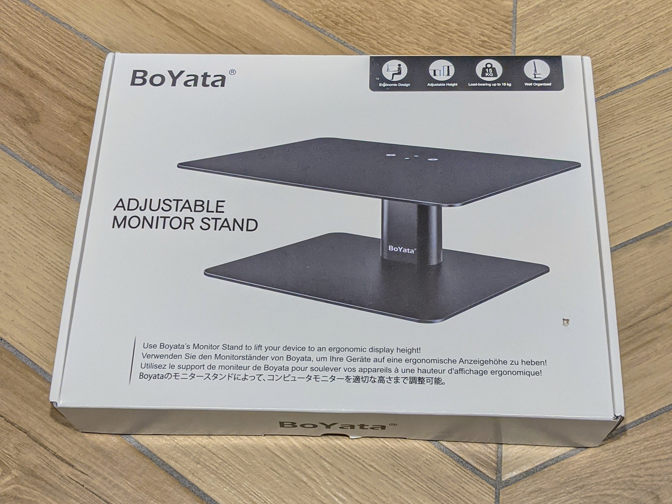 【色: Gray】BoYata モニタースタンド モニター台 机上台 高さ調整
